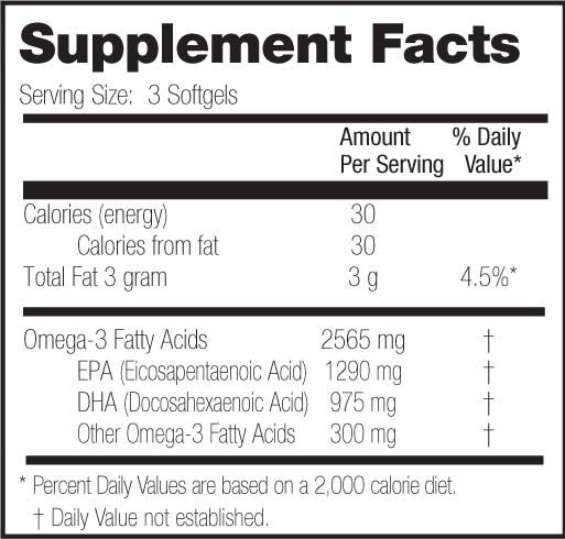 Diachieve Omega-3 Supplement Facts